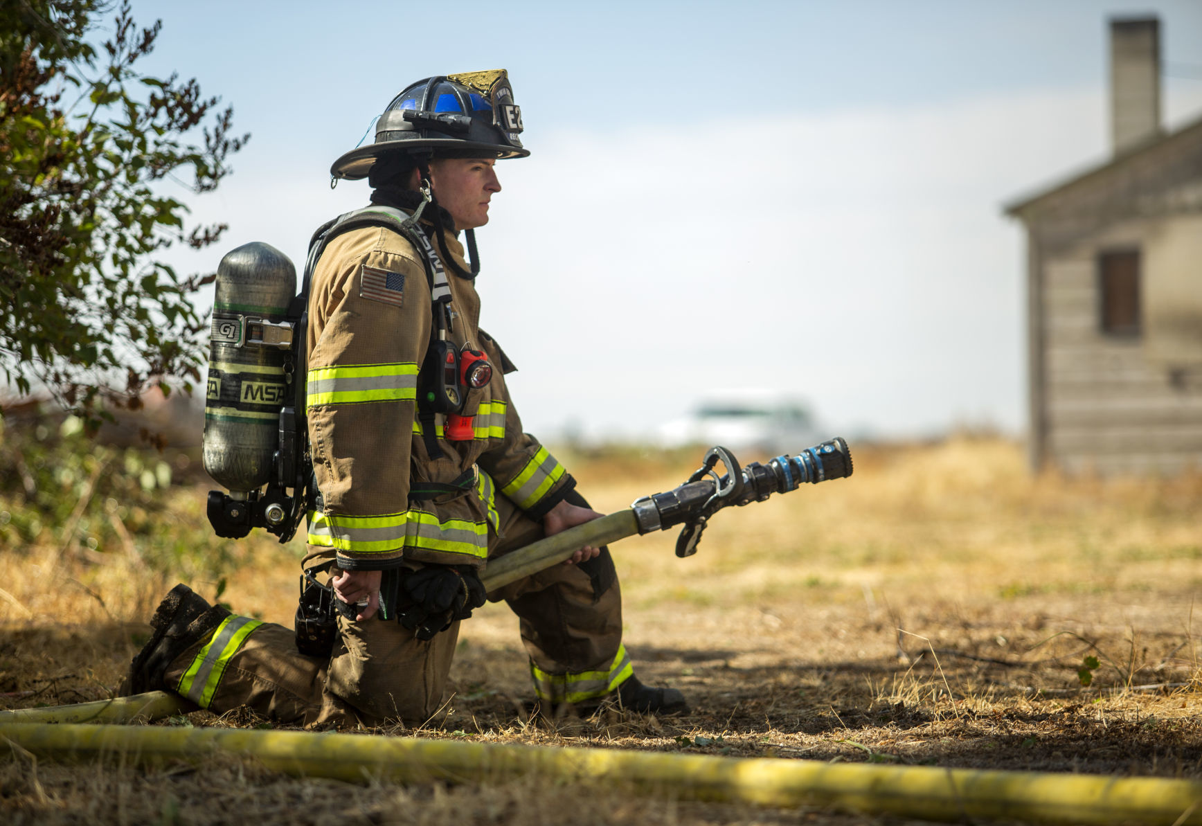 Firefighters train with a control burn